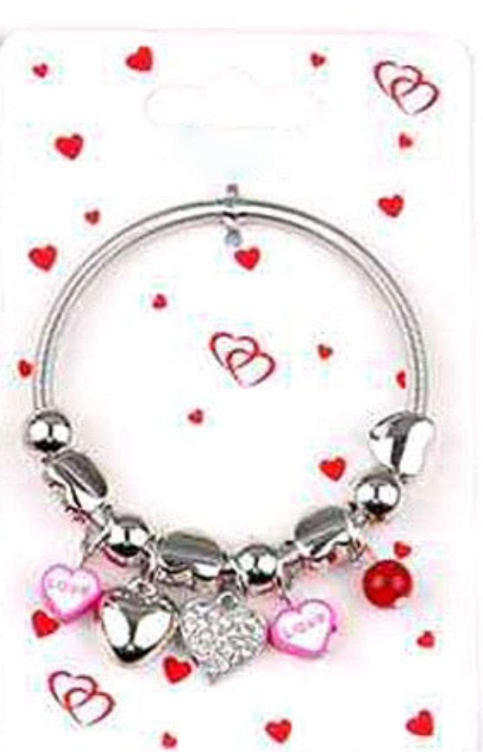 Modern Romance Bangle In Silver & White - Alies Bling Bar