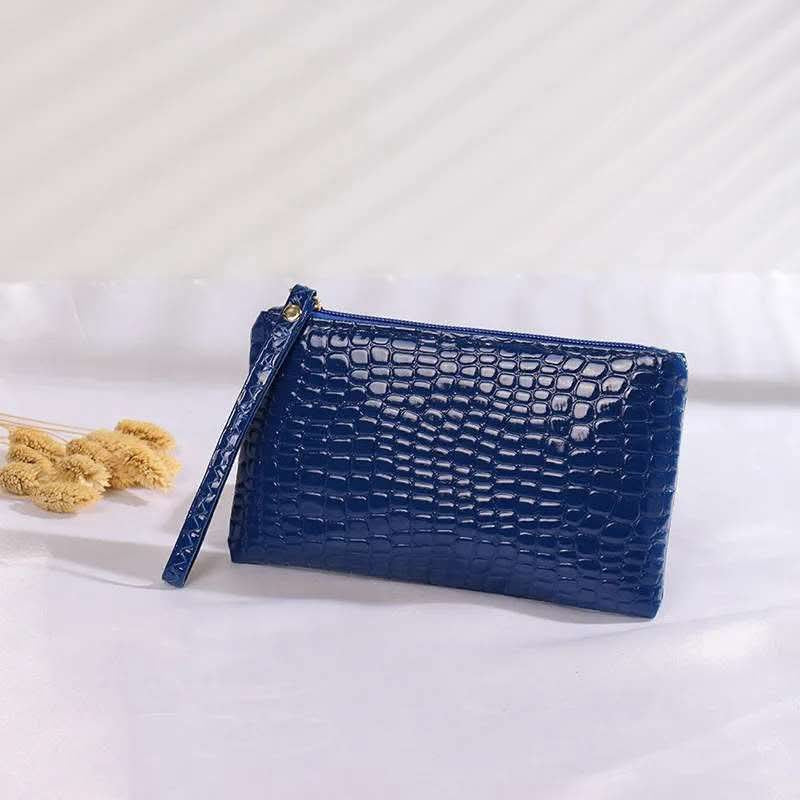 Summer Luxe Crocodile Royal Blue Clutch Bag - Alies Bling Bar