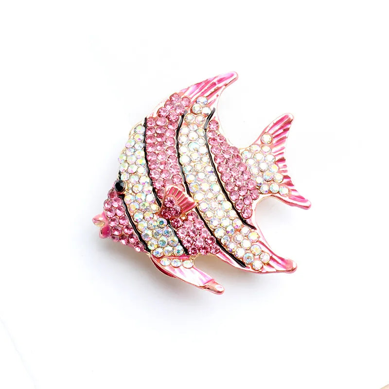 Fin-tastic Sparkle - Pink Brooch - Alies Bling Bar