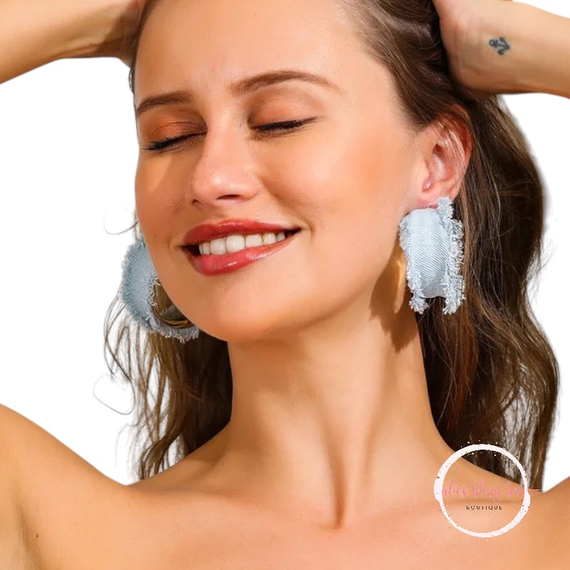 Denim Dream - Hoop Earrings - Alies Bling Bar