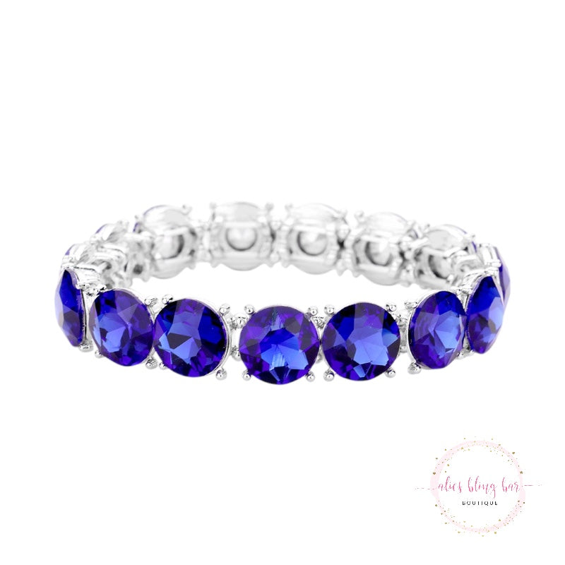 Steal The Show - Blue Stretch Bracelet - Alies Bling Bar