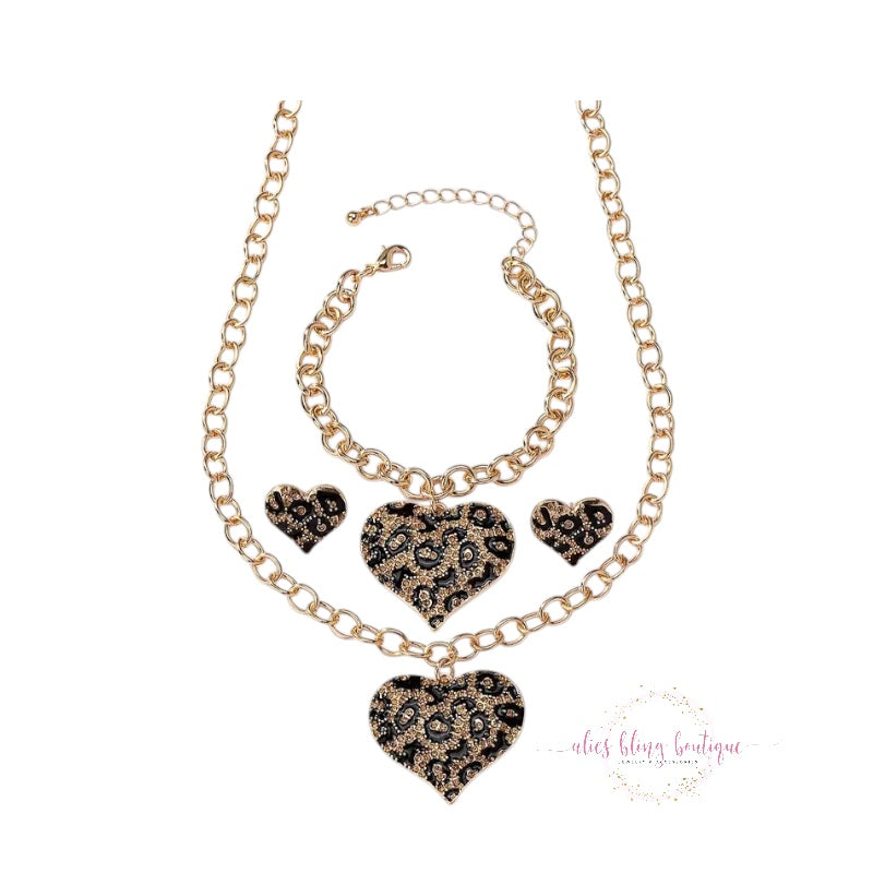 Wildly In Love - Multi Necklace, Bracelet & Earrings Set - Alies Bling Bar