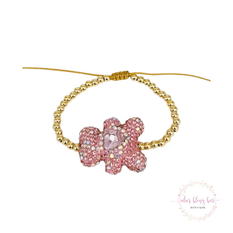 Teddy Bear Bling - Pink Bracelet - Alies Bling Bar