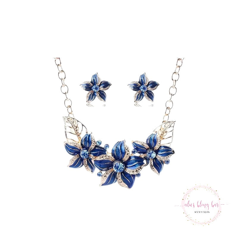 Nature's Embrace - Blue Necklace & Earrings Set - Wow Wed - Alies Bling Bar