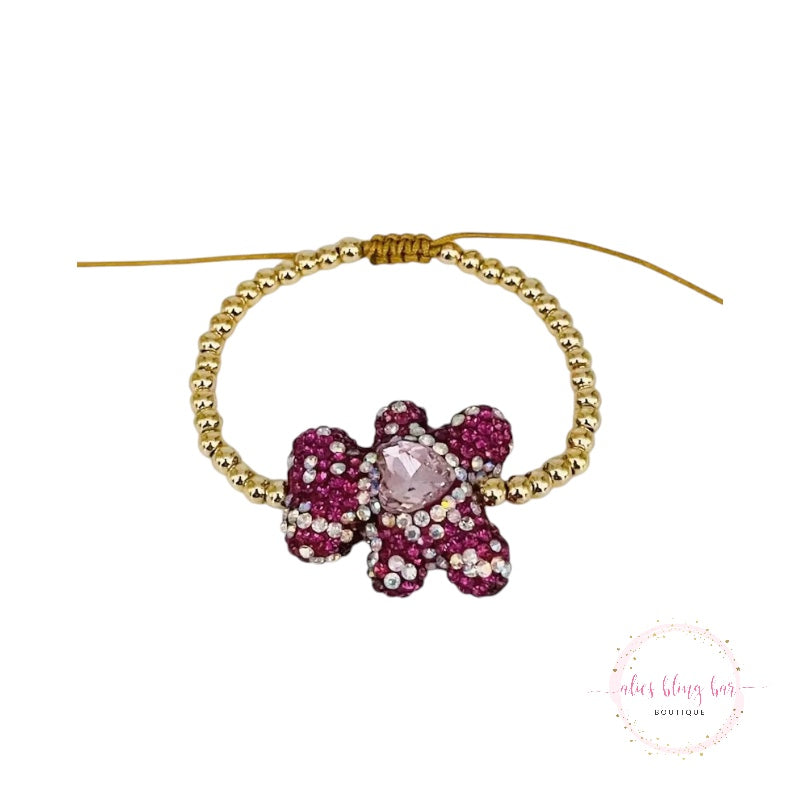 Teddy Bear Bling - Dark Pink Bracelet - Alies Bling Bar