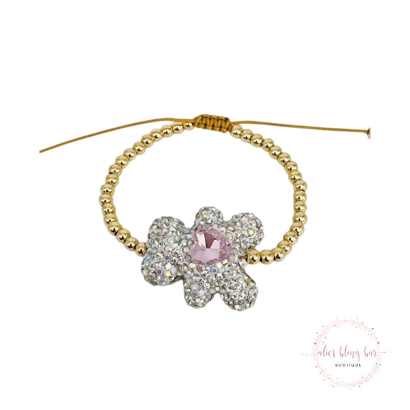 Teddy Bear Bling - White Bracelet - Alies Bling Bar