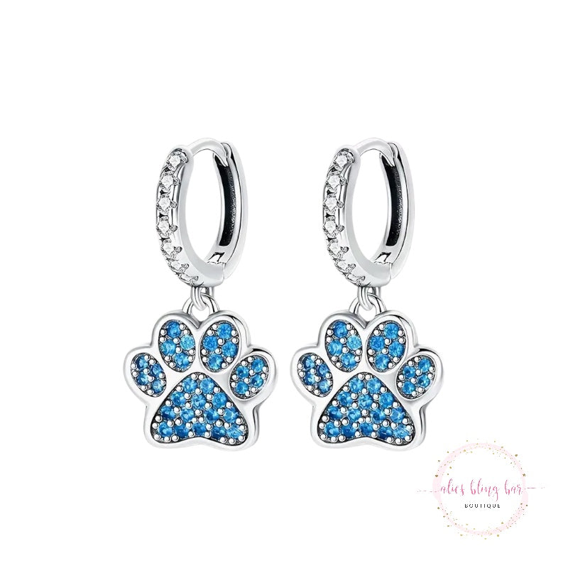 PAWfect Sparkle - Blue Drop Earrings - Alies Bling Bar