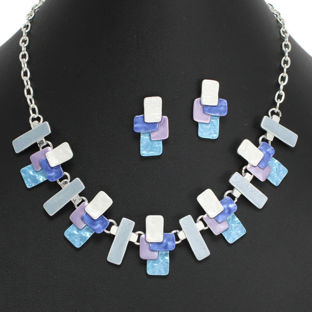 PREORDER - Spring Symphony - Blue/Purple Necklace