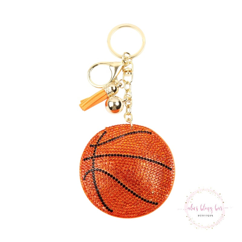 Play Hard - Basketball Keychain - Alies Bling Bar