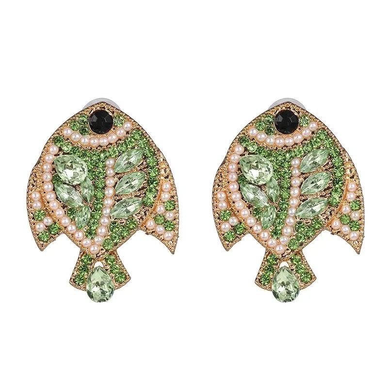 Tidal Shine - Light Green Post Earrings - Alies Bling Bar