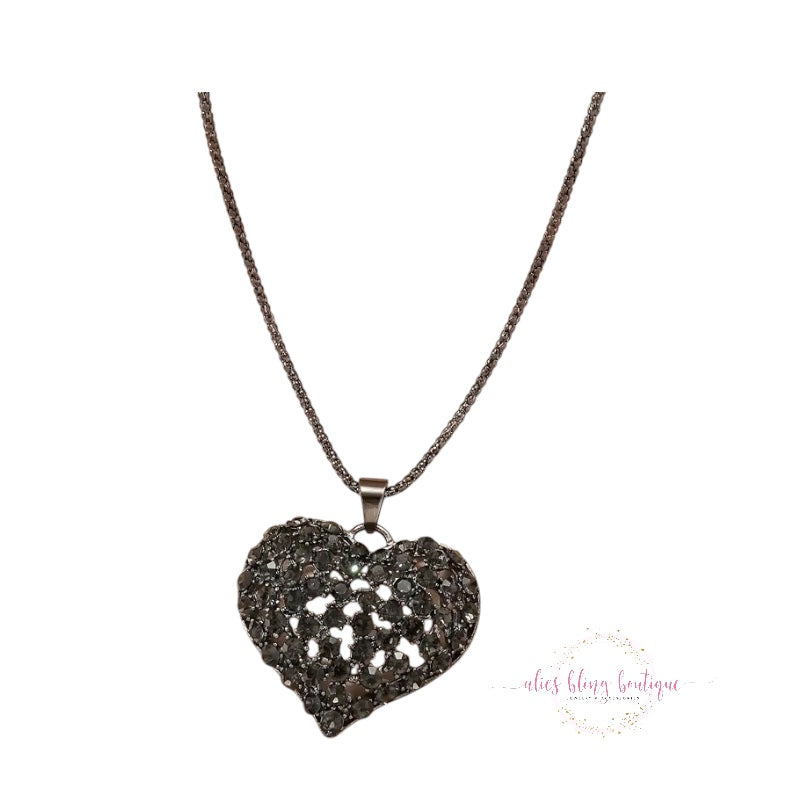 Shimmering Embrace - Black Necklace - Alies Bling Bar
