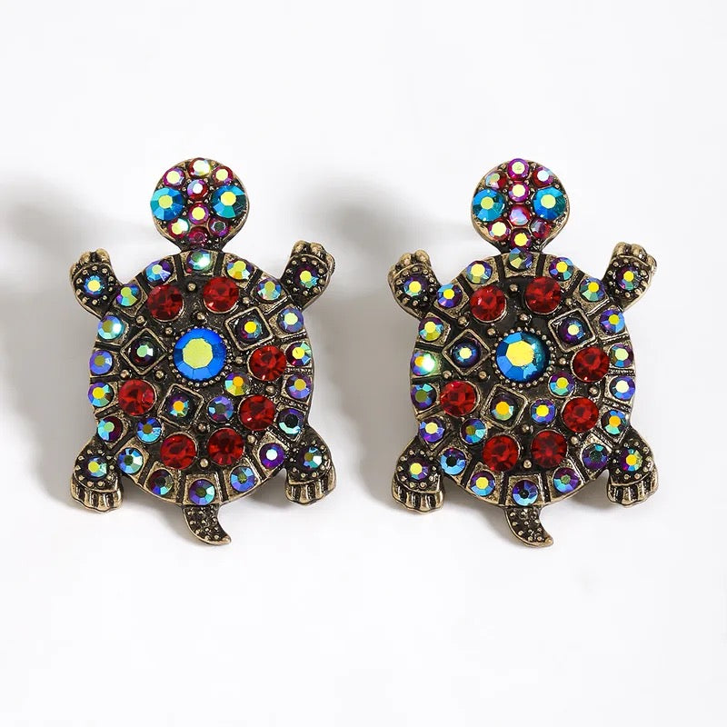 Shimmering Shell - Multi Stud Earrings - Alies Bling Bar