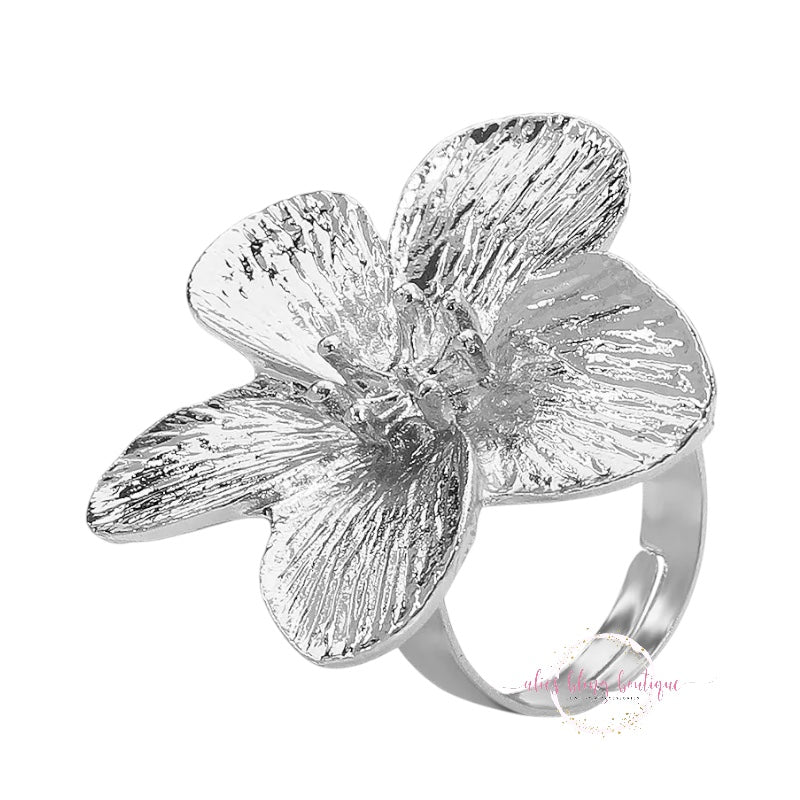 Blooming Grace - Silver Ring - Alies Bling Bar