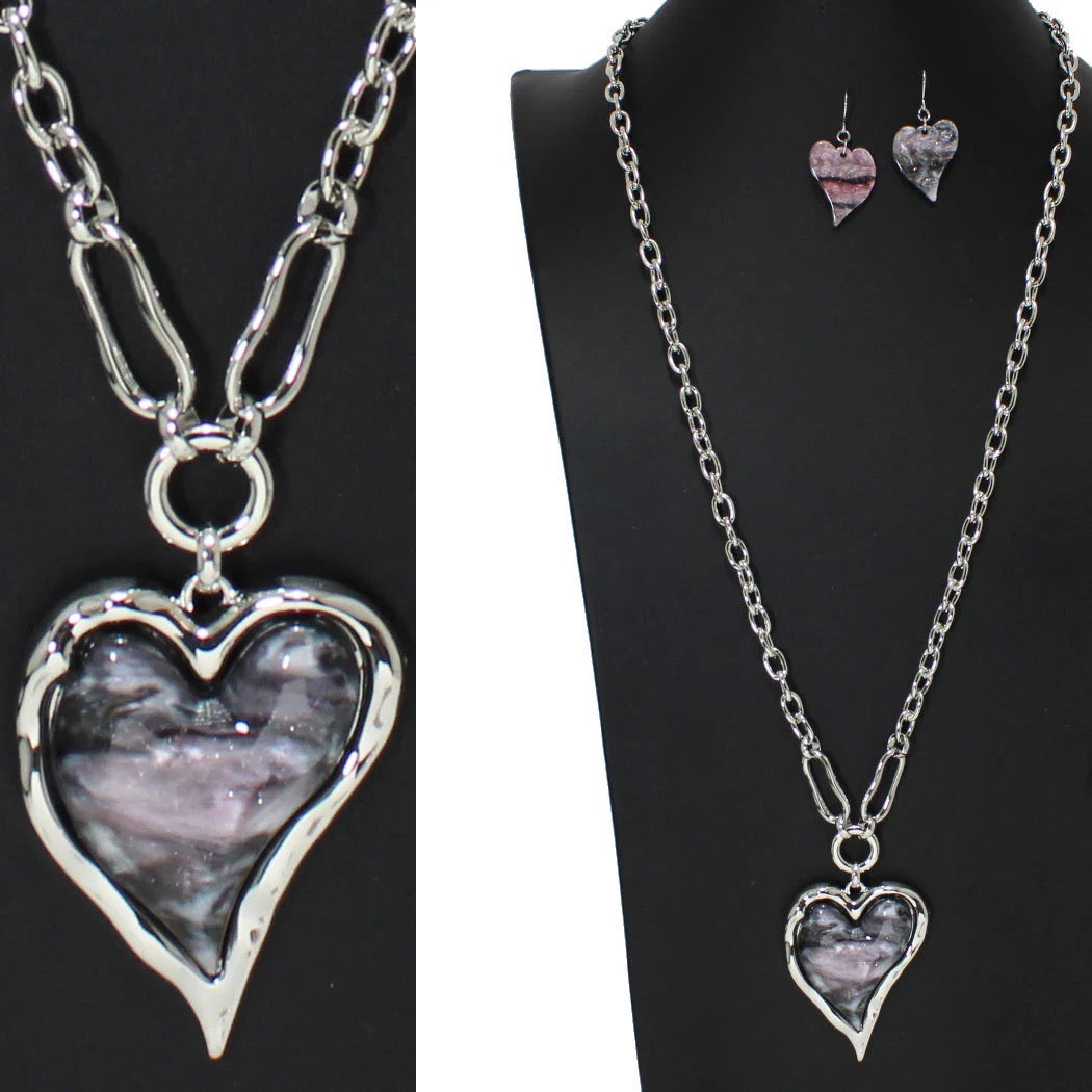 PREORDER - Urban Heart - Silver Necklace