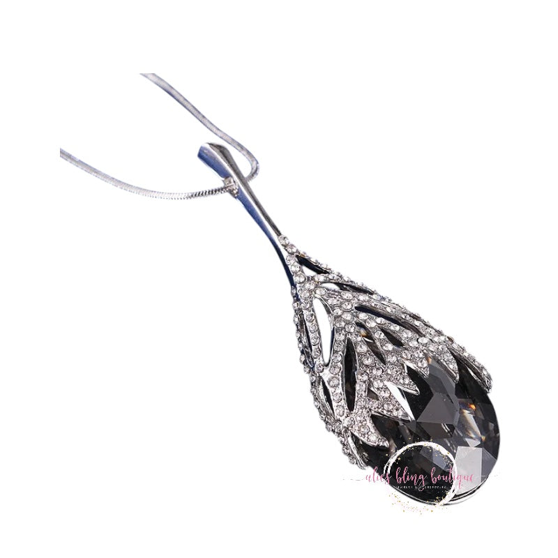 Spellbound Sparkle - Grey LONG Necklace - Alies Bling Bar
