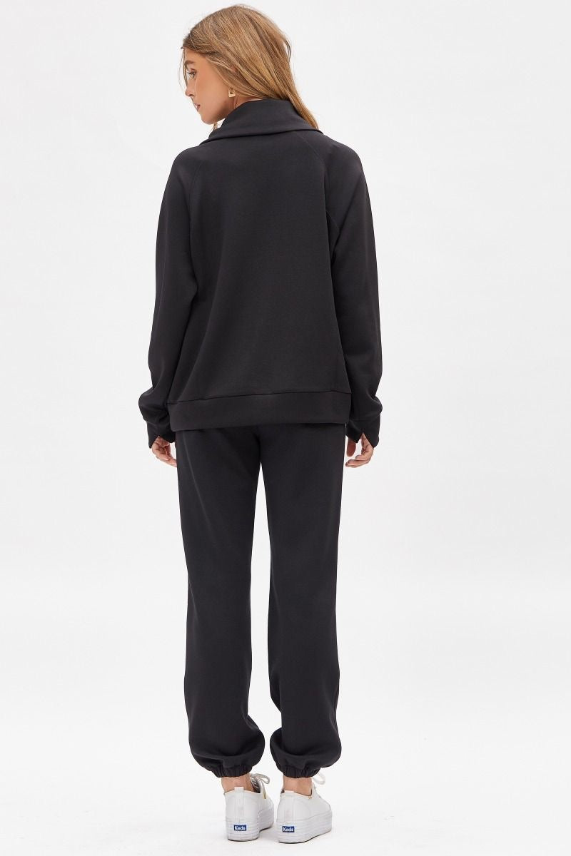 ❤️Dear Scarlett ❤️ Reg/Plus Go Girl - Black Travel Set Half Zip Top & Pants - Alies Bling Bar