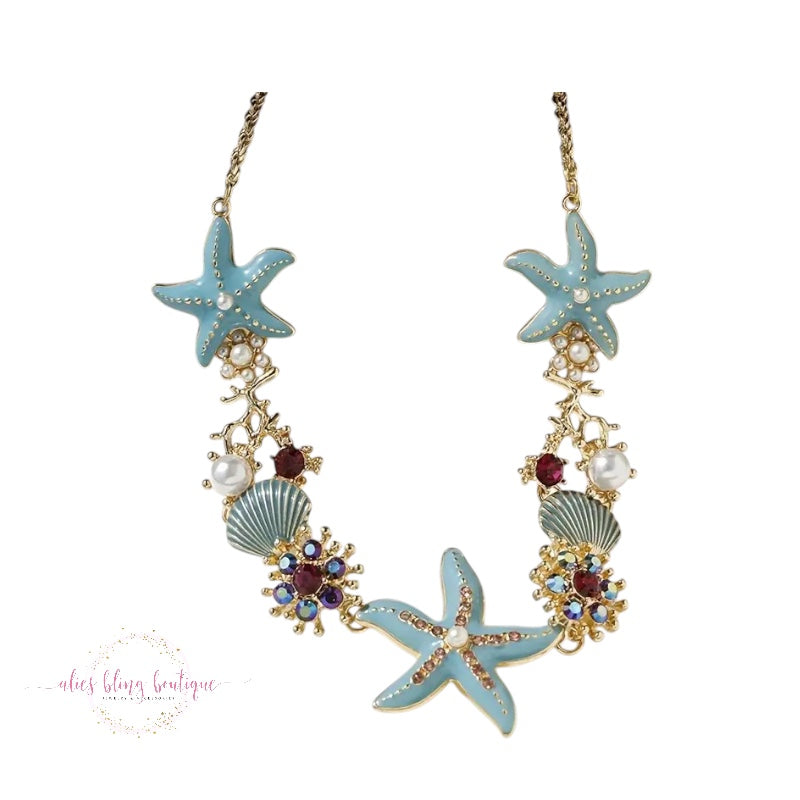 Ocean's Whisper - Blue Necklace - Alies Bling Bar