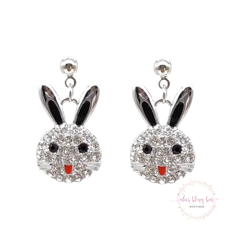 Bunny Bling - Silver Necklace & Earrings Set - Alies Bling Bar
