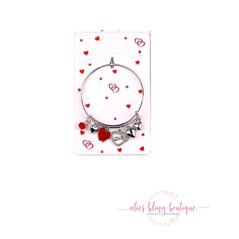 Pure LOVE Bangle In Silver - Alies Bling Bar