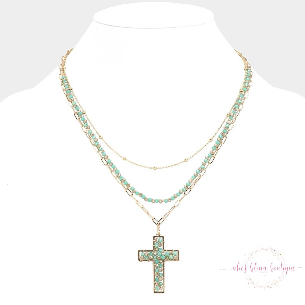 Glow In Faith - Turquoise Necklace - Wow Wed - Alies Bling Bar