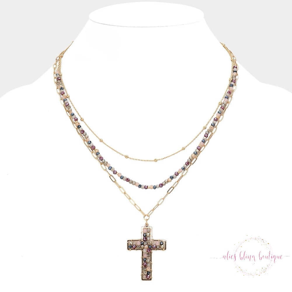 Glow In Faith - Dark Multi Necklace - Wow Wed - Alies Bling Bar