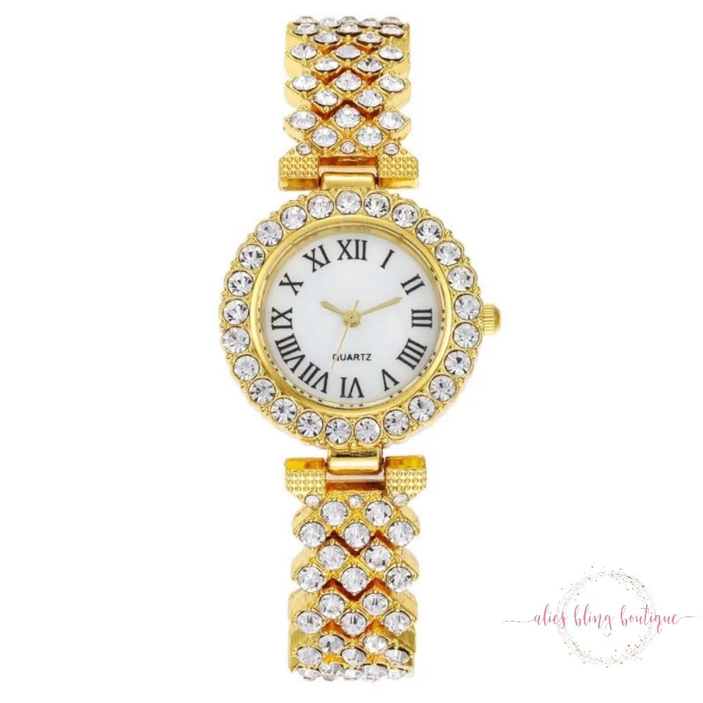 Time To Sparkle Watch in Gold - Wow Wed - Alies Bling Bar