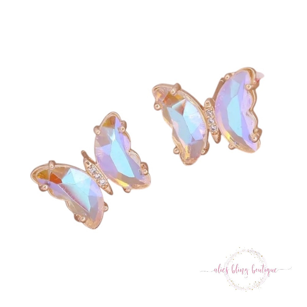 Starlight Flutter - Earrings in White - Alies Bling Bar