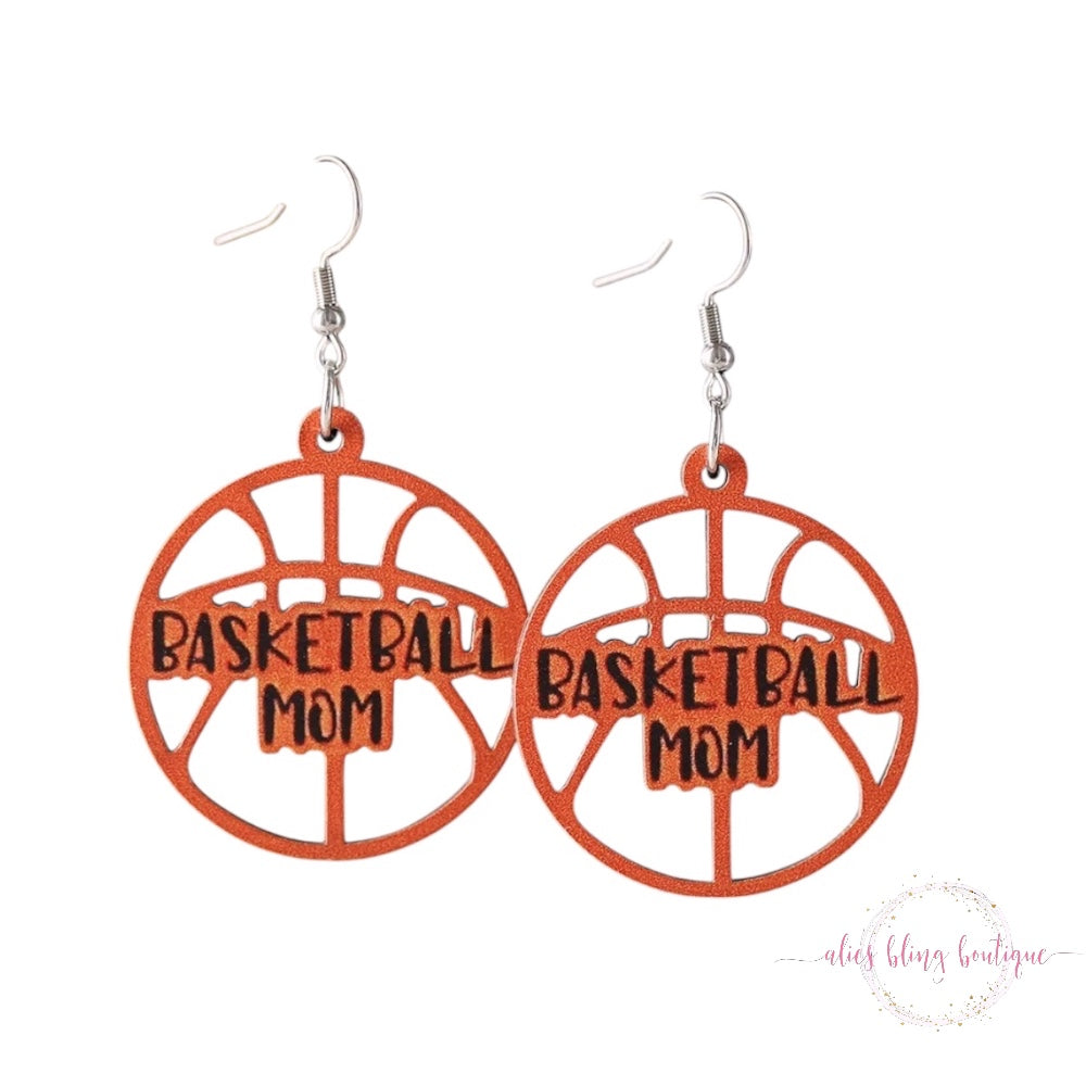 Basketball Mom Earrings - Alies Bling Bar
