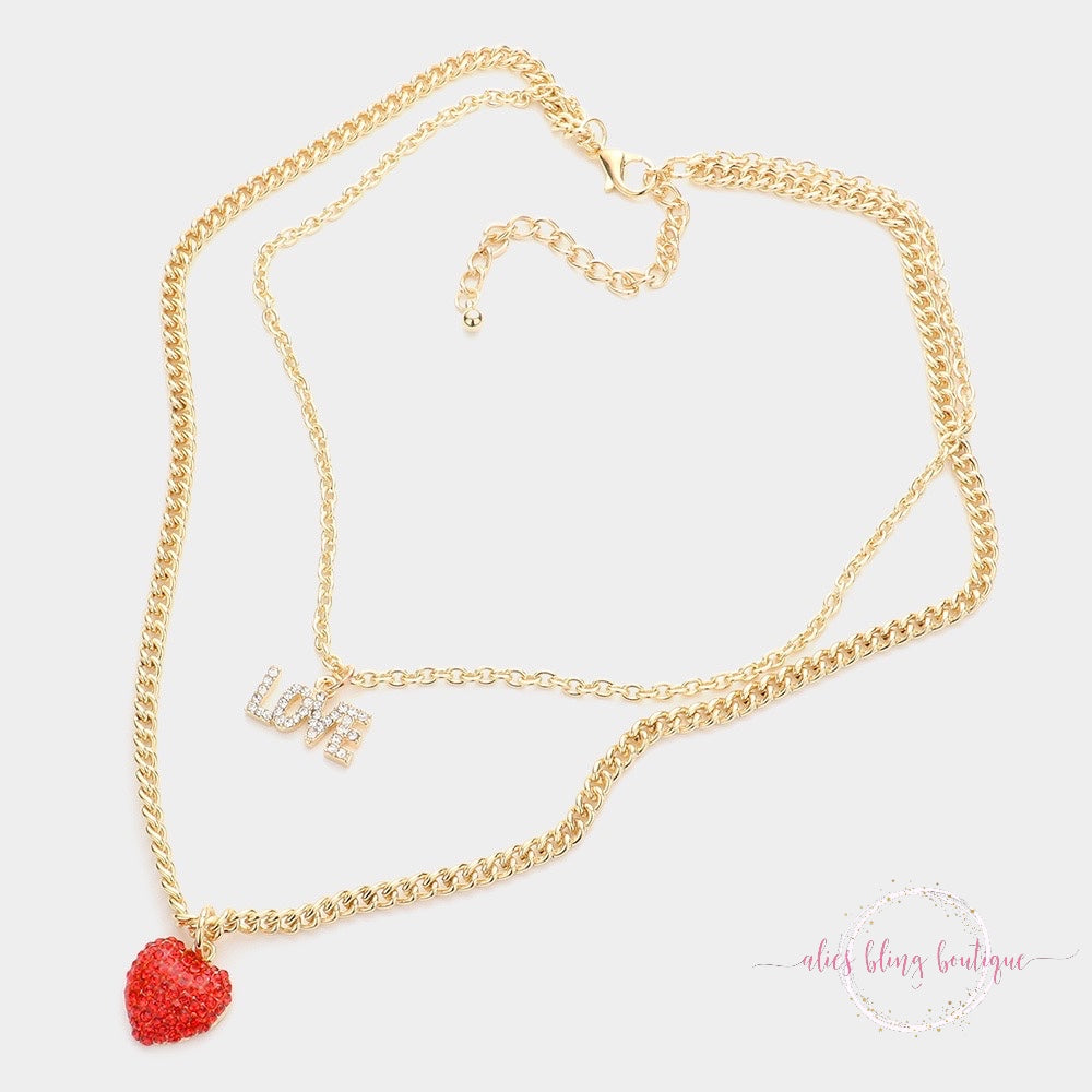 Love Burst Necklace in Gold - Alies Bling Bar
