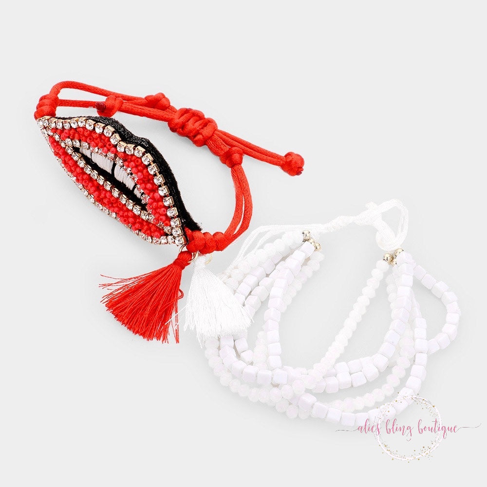 Kiss & Tell Bracelet Set - Alies Bling Bar