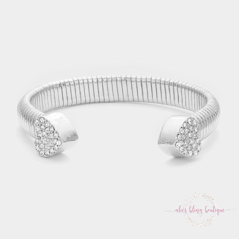 Heart's Embrace Bracelet in Silver - Alies Bling Bar
