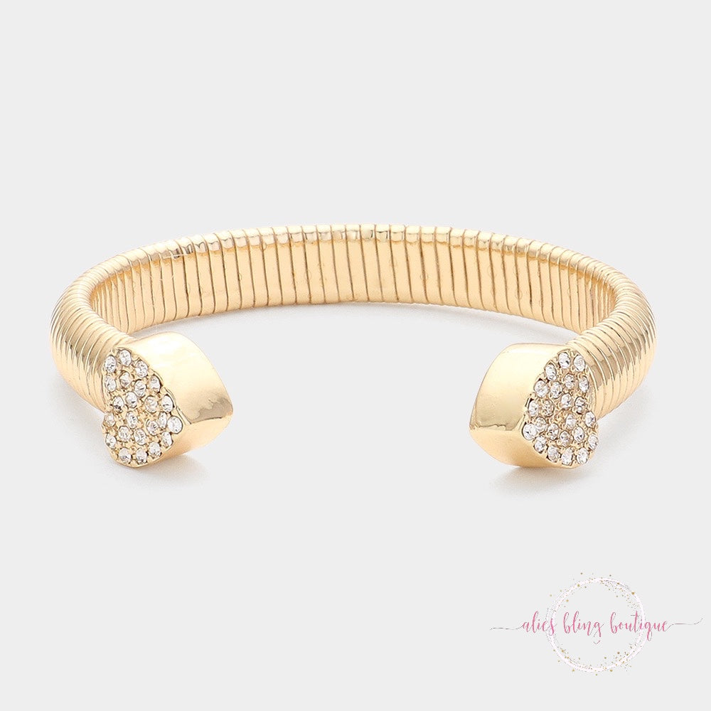 Heart's Embrace Bracelet in Gold - Alies Bling Bar