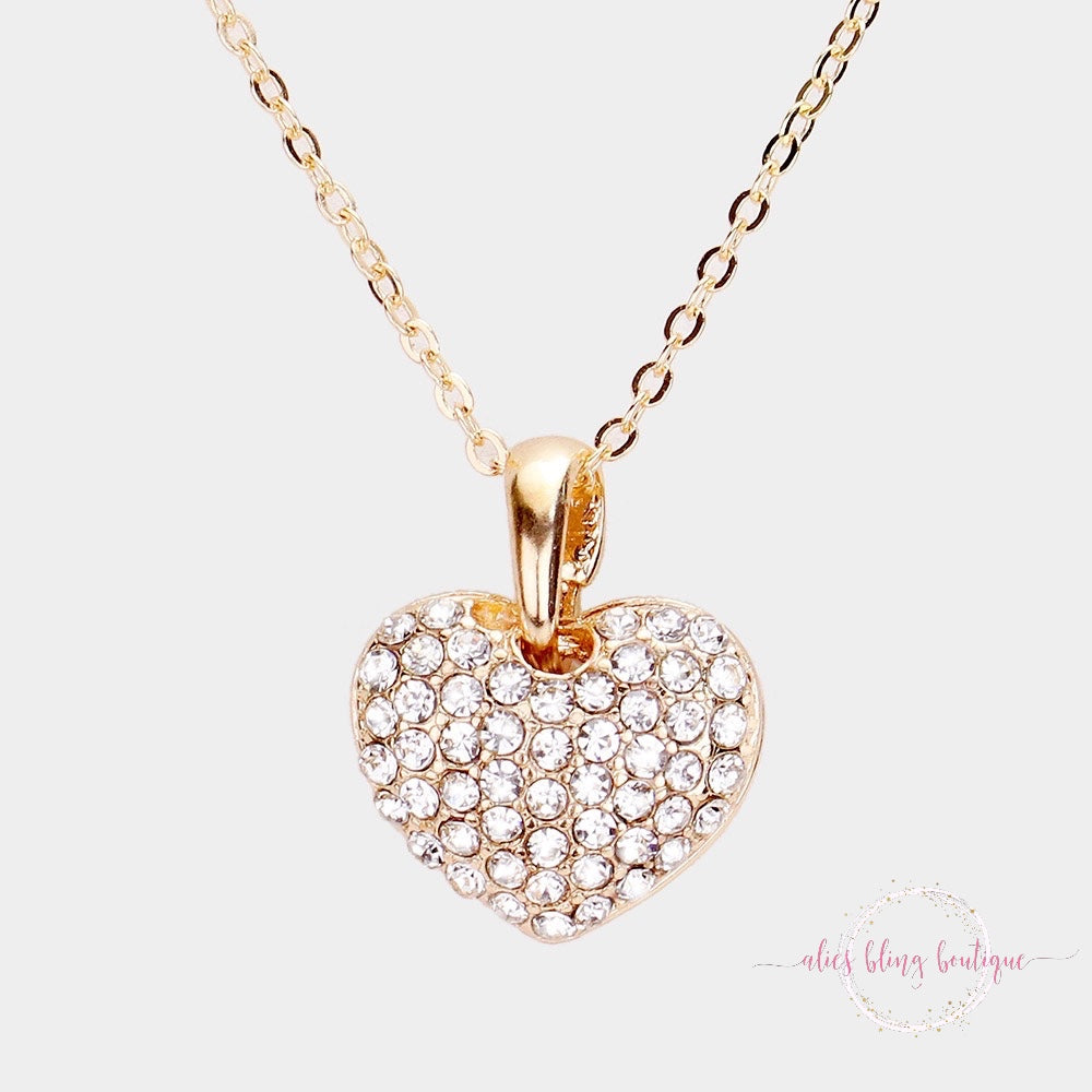 Crystal Embrace Necklace in Gold - Alies Bling Bar