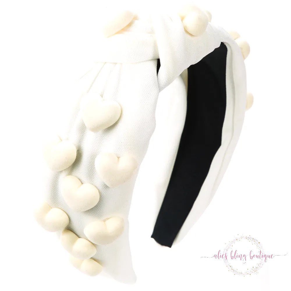 Show Heart Headband in White - Wow Wed - Alies Bling Bar