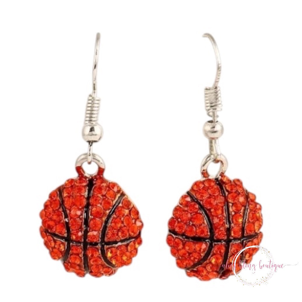 Basketball Bliss Earrings - Alies Bling Bar