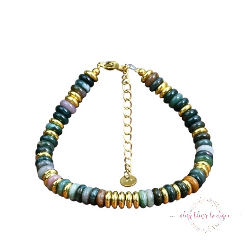 Minimalist Glow Bracelet in Indian Agate - Wow Wed - Alies Bling Bar