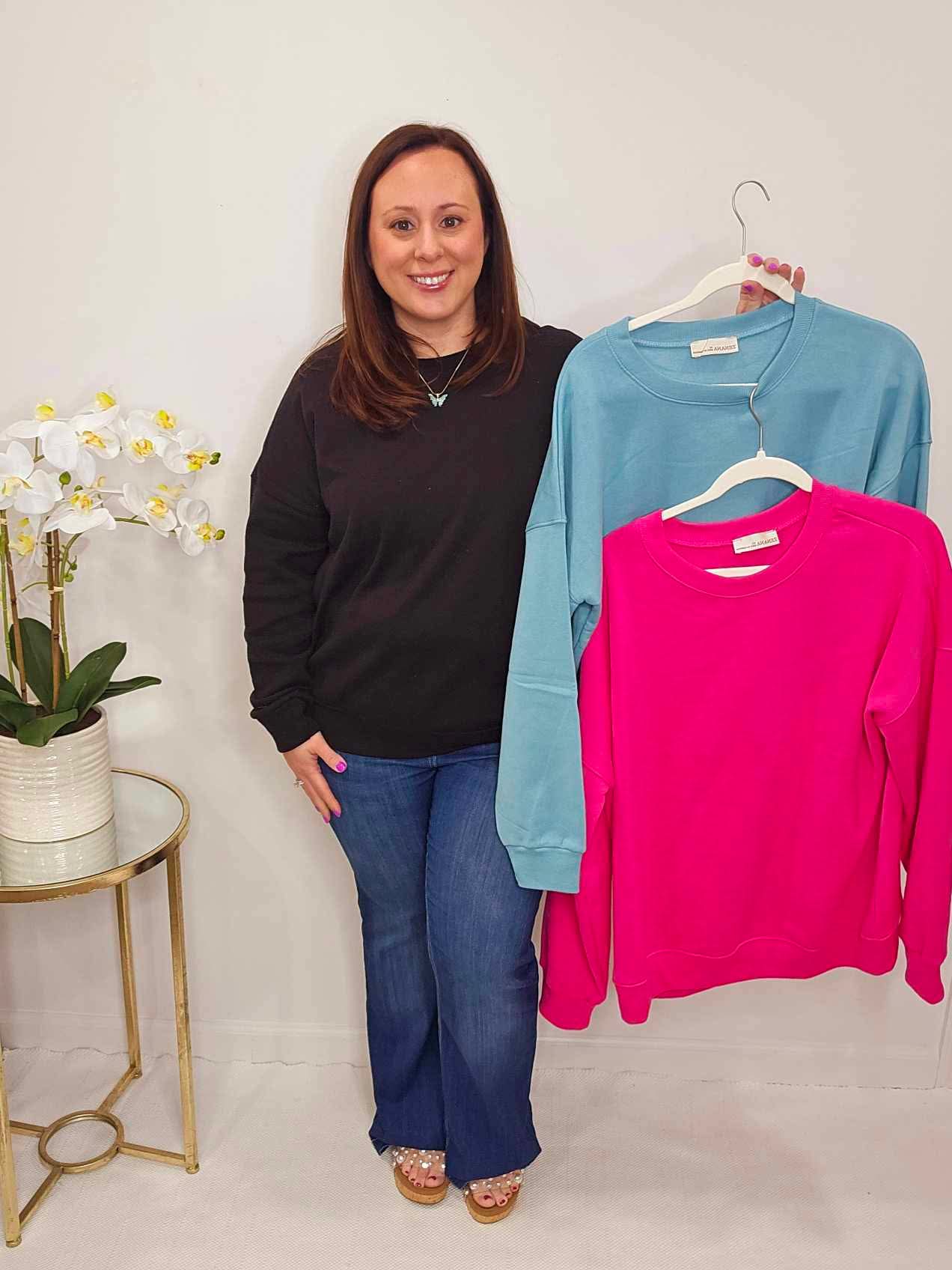 ⭐Zenana⭐Chill Mode Teal Sweatshirt - Alies Bling Bar