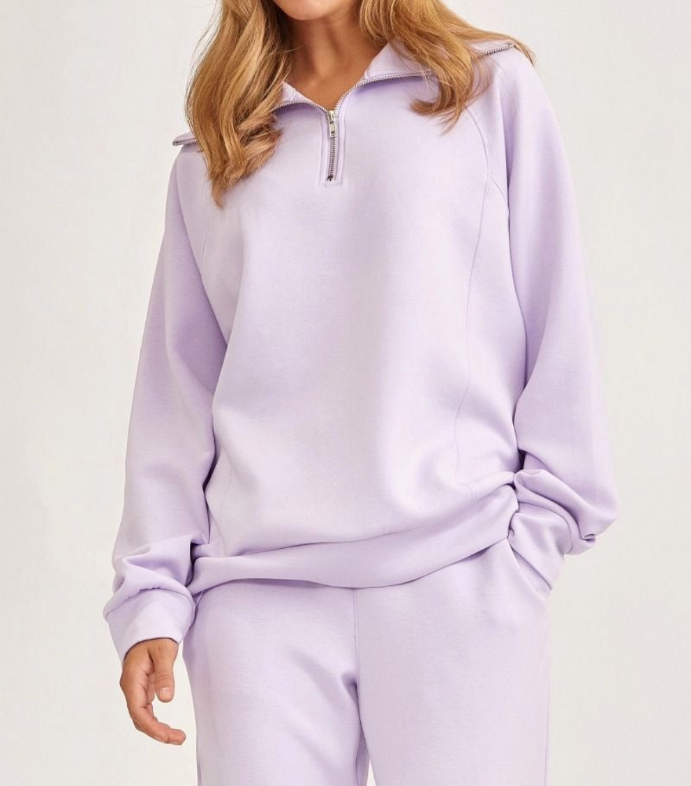 ❤️Dear Scarlett ❤️ Reg/Plus Go Girl - Lavender Travel Set Half Zip Top & Pants - Alies Bling Bar
