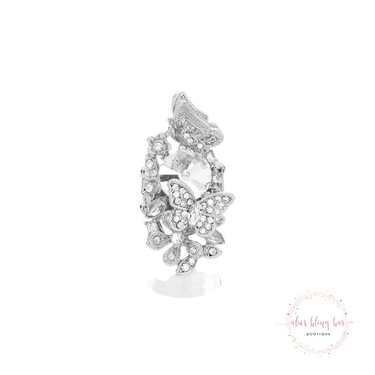 Ethereal Sparkle - Silver Stretchy Ring - Alies Bling Bar