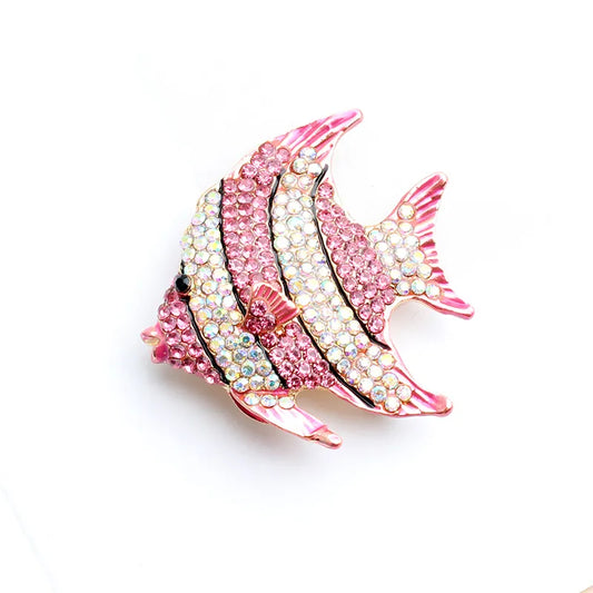 Fin-tastic Sparkle - Pink Brooch - Alies Bling Bar