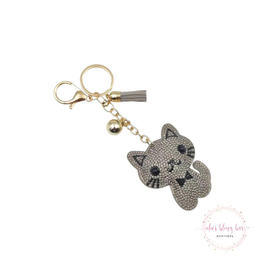 Cattitude - Black Keychain - Alies Bling Bar