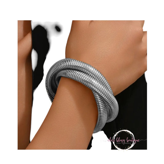 Elegant Orbit - Silver Bracelet - Alies Bling Bar