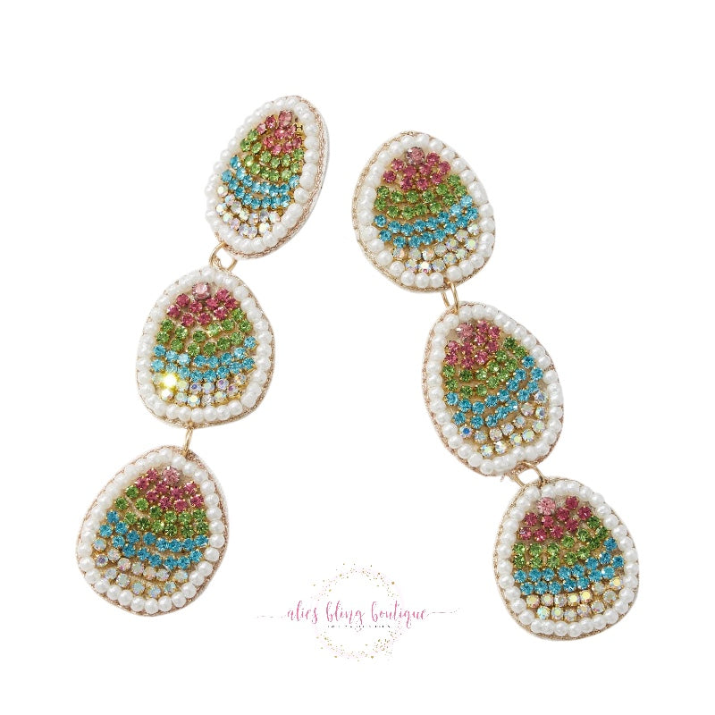 Springtime Sparkles - Multi Easter Earrings - Alies Bling Bar