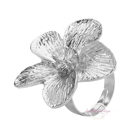 Blooming Grace - Silver Ring - Alies Bling Bar