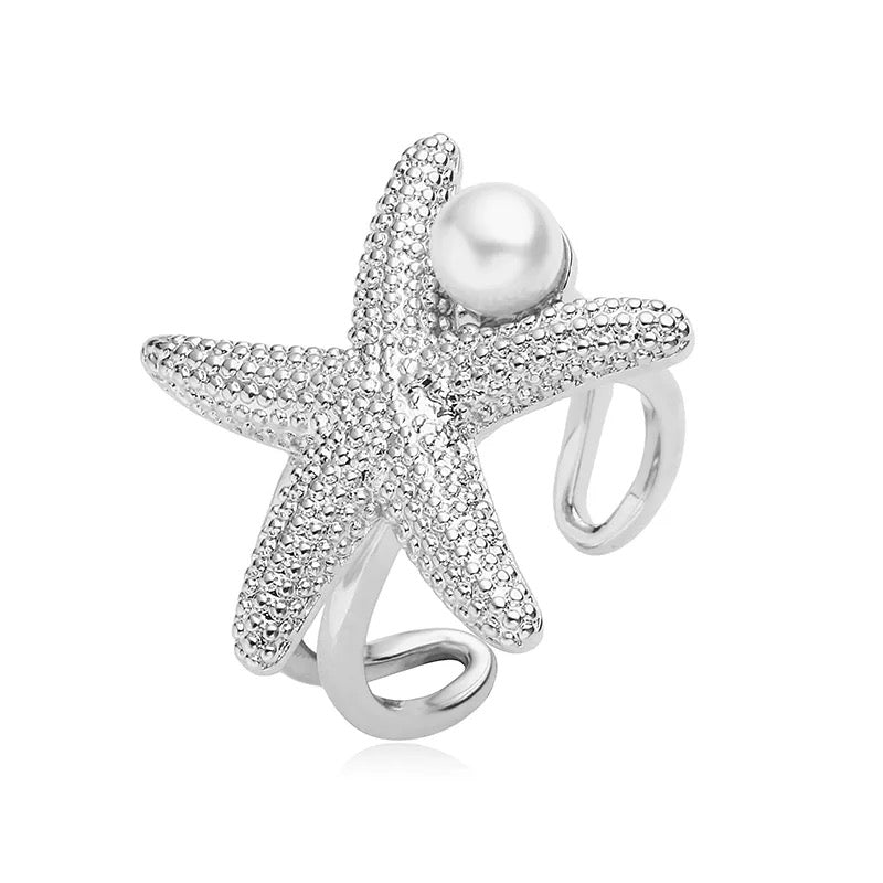 Shoreline Treasure - White Gold Ring - Alies Bling Bar
