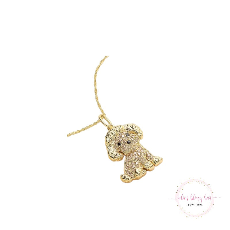 Puppy Kisses - Poodle Necklace - Alies Bling Bar