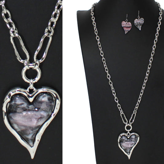 PREORDER - Urban Heart - Silver Necklace