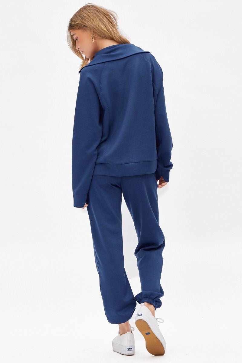 ❤️Dear Scarlett ❤️ Reg/Plus Go Girl - Navy Travel Set Half Zip Top & Pants - Alies Bling Bar