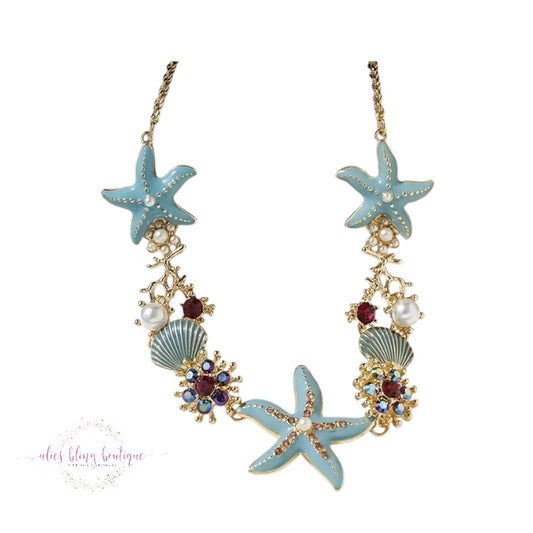 Ocean's Whisper - Blue Necklace - Alies Bling Bar