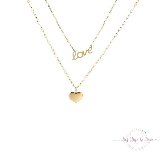 Love You Always Necklace in Gold - Alies Bling Bar